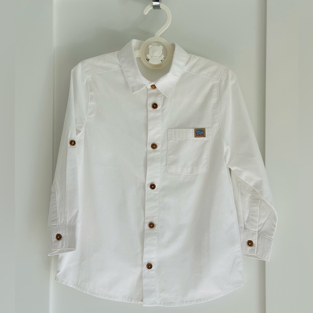 Classic White Button Down Kids Shirt